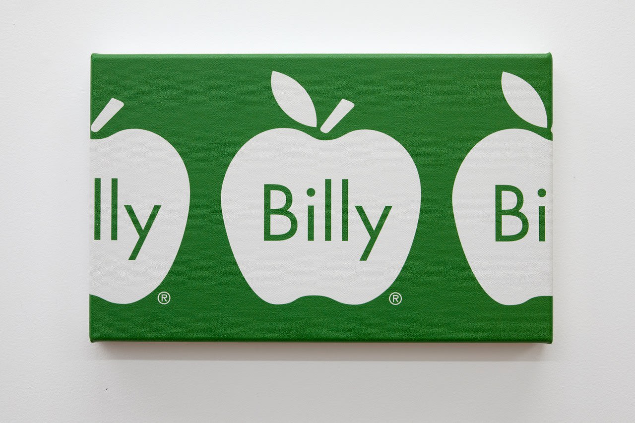 Billy Apple, Frieze (White Apple on Green), 2015