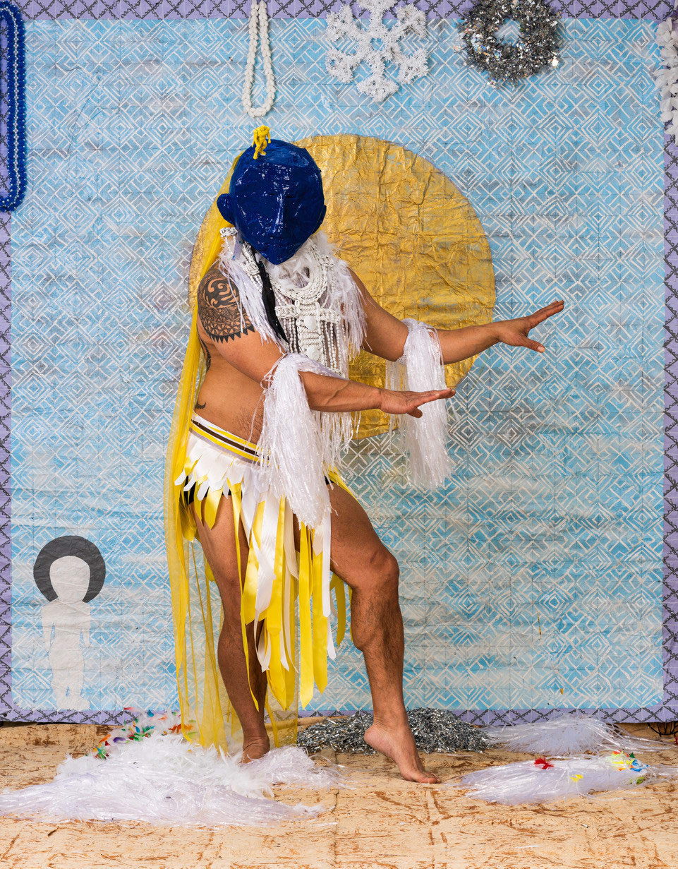 Telly Tuita, Diaspora's Children - Blue Mask Dancing, 2022