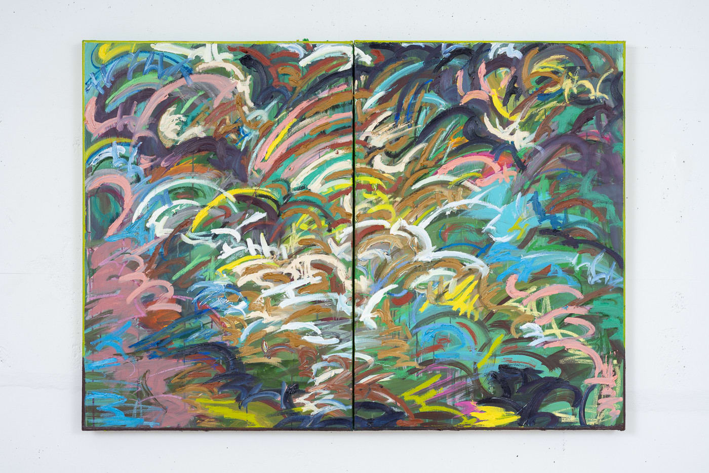 Joseph Aina, Lost in the jungle (diptych), 2023