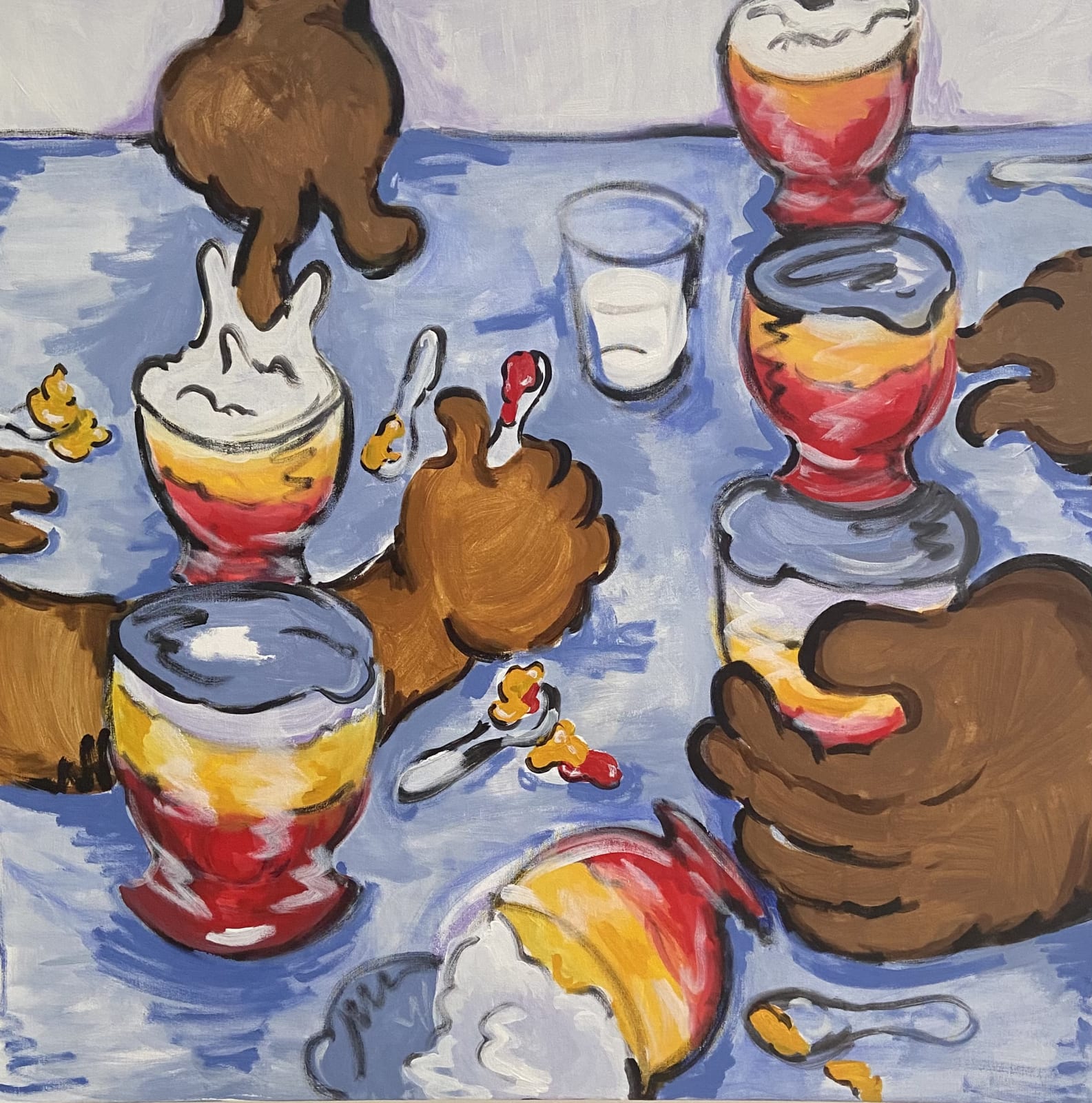 Olivia Sterling, Playing With Food (Ice cream and sauce), 2021