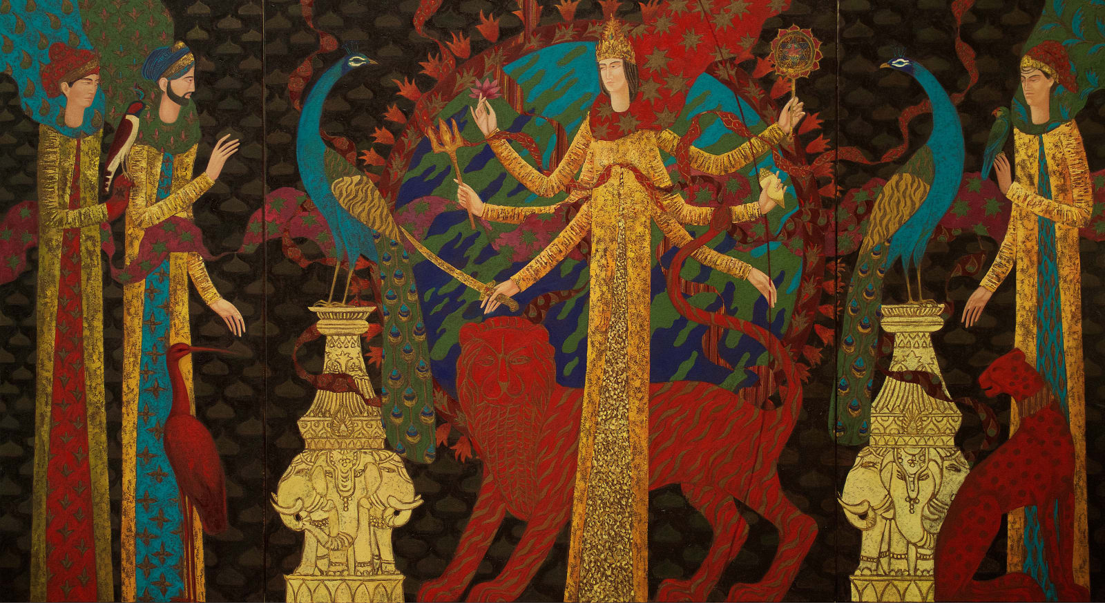 Timur D'Vatz, INDIAN LEGEND, TRIPTYCH, 2025