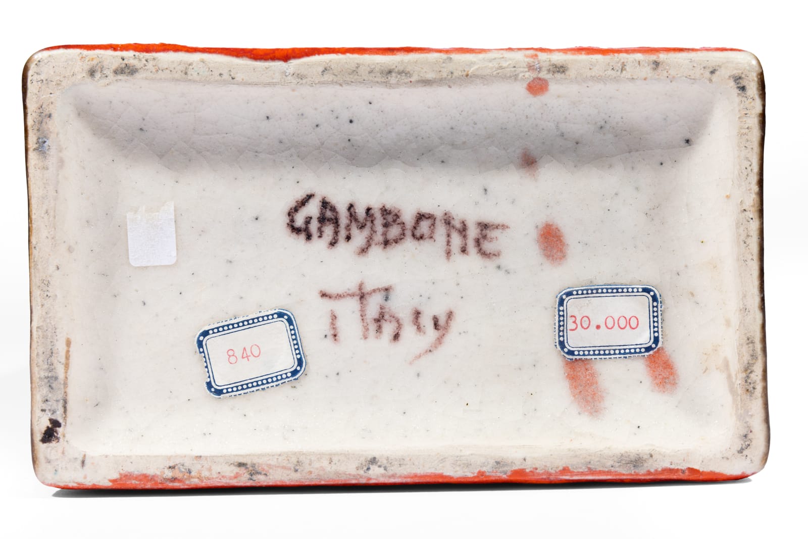 Guido Gambone, Rectangular Bottle, 1965 - 1969