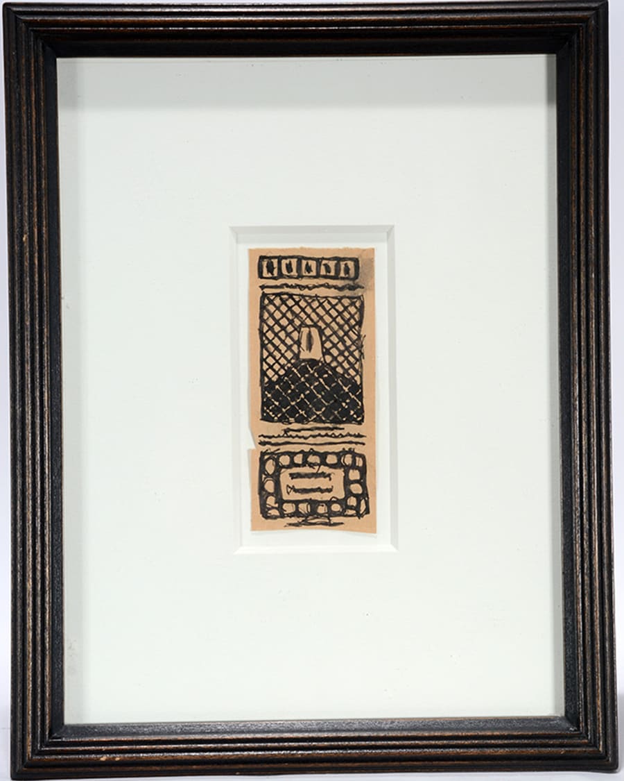James Castle, Untitled Block Patterns (2 sided drawing)