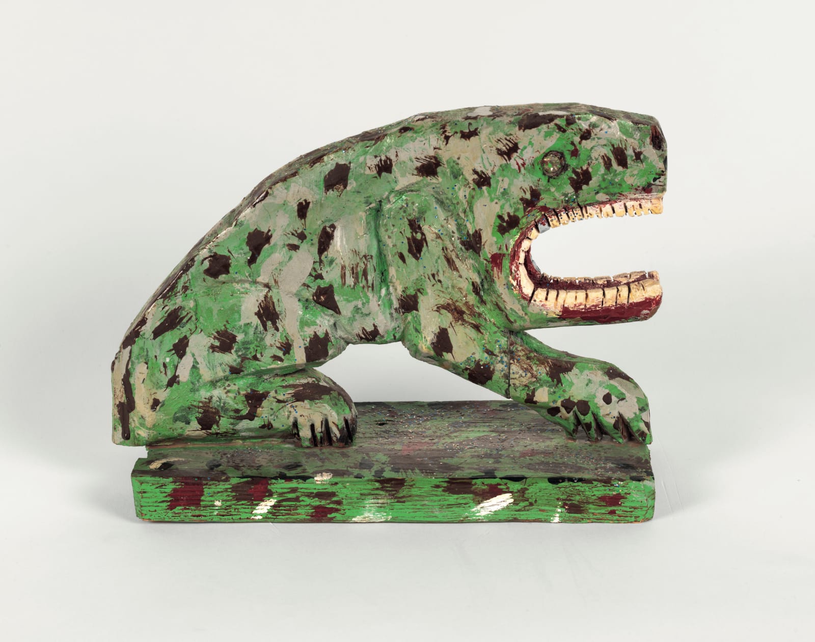 Elijah Pierce, Untitled (Frog Sculpture), 1979