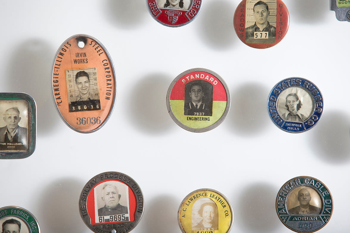 I. D. Badges, Collection of 250 Photo I.D. Badges, 1930s-early 1950s