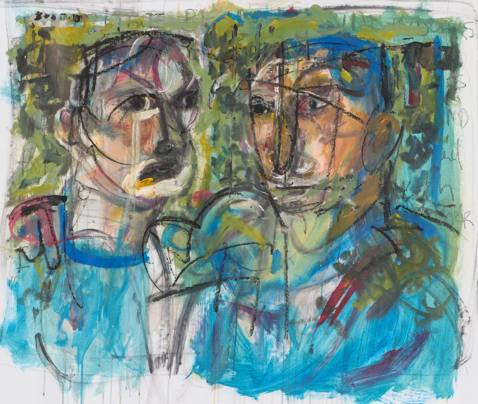 Jim Bloom, Untitled (Two Men Wearing Blue Shirts)