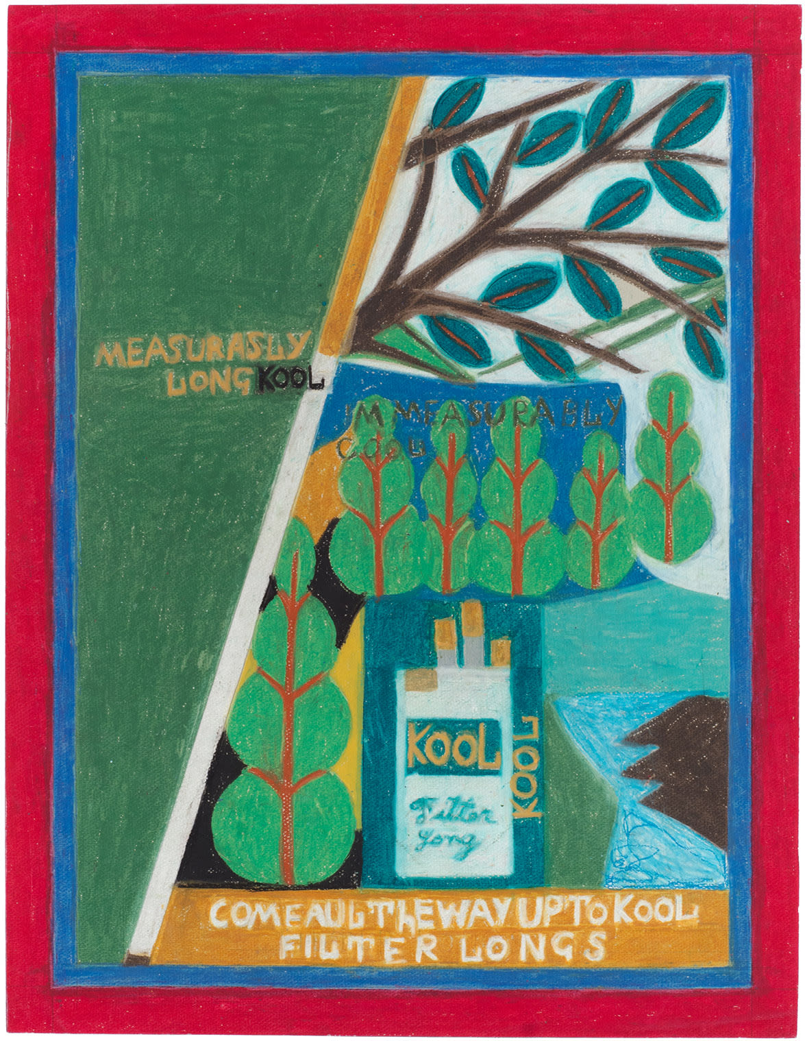 Eddie Arning, Untitled (Measurably Long Kool), c. 1970