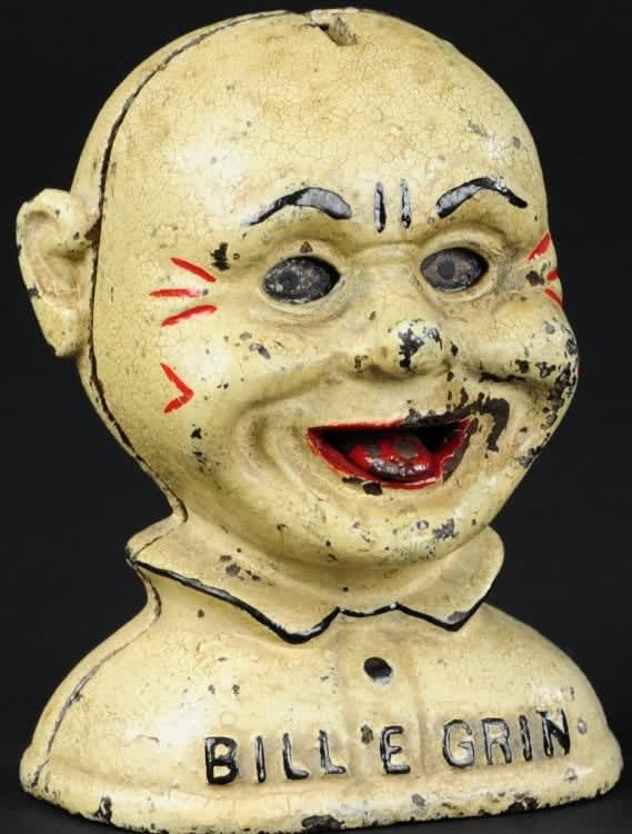 BANKS, Bill 'E Grin Mechanical Bank, 1915