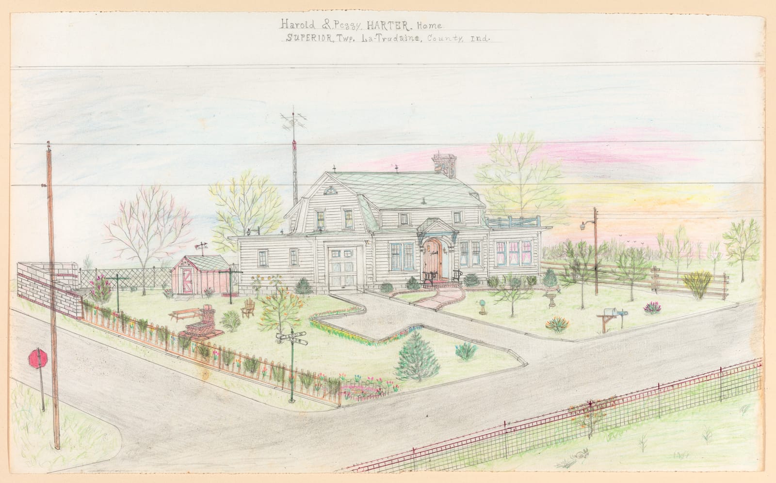 Jacques De Du-GLASS, Harold & Peggy Harter Home Lynxbourgh, Indiana, c. 1992