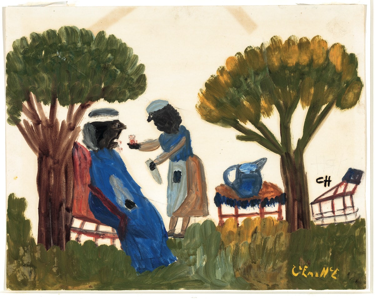 Clementine Hunter, Bringing Mother a Cool Drink , c. 1945