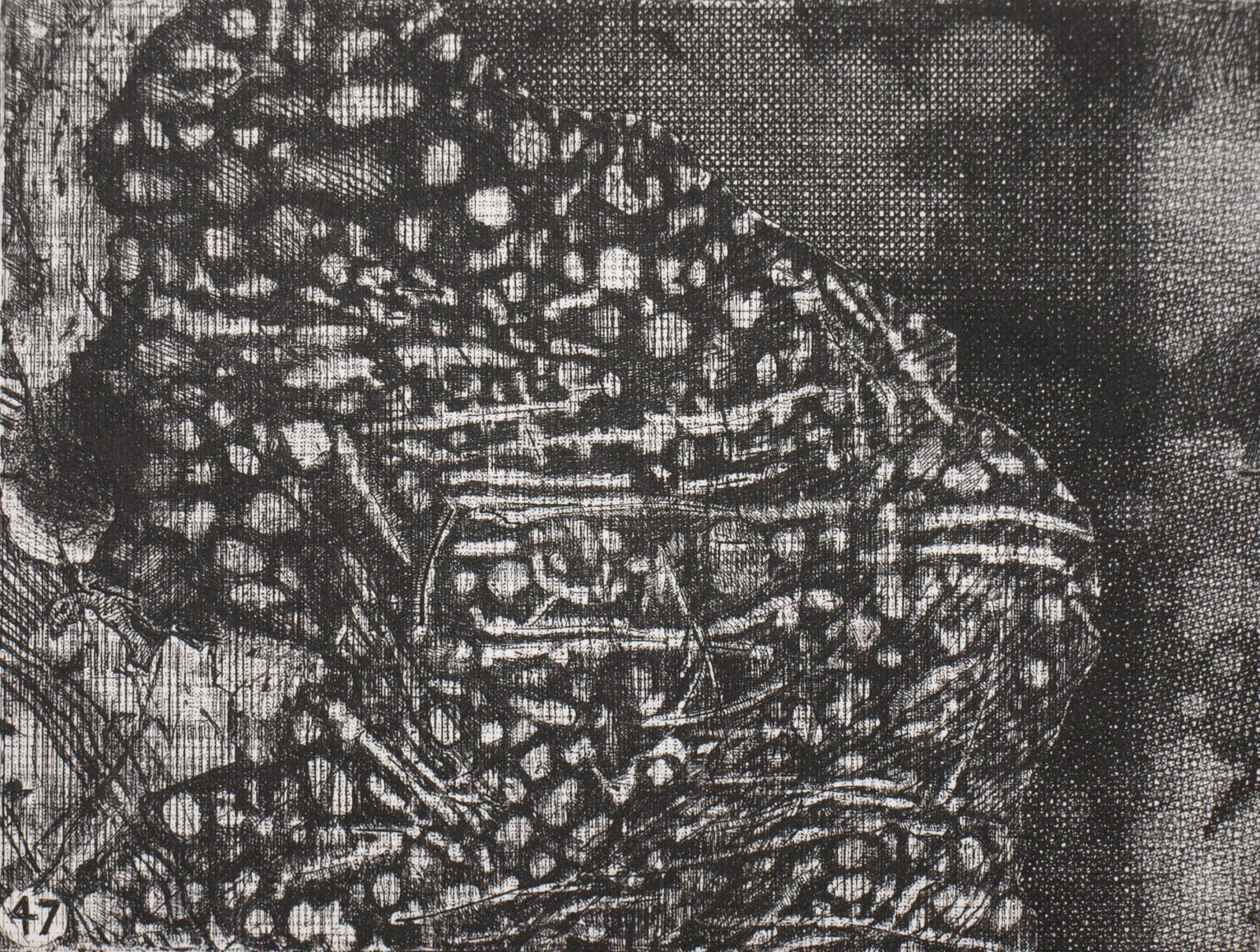 Raymond Arnold, Elsewhere World Fragment No 47 6th state, 2019