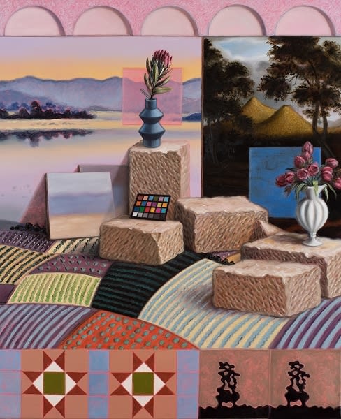 Amber Koroluk-Stephenson, Painting Plains after John Glover, Philip Wolfhagen and Richard Wastell, 2021