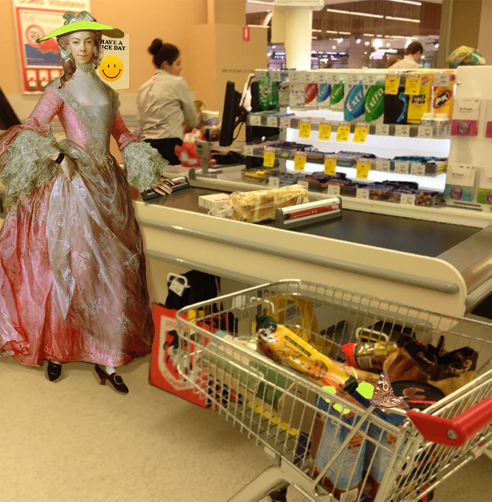 Joan Ross, Touching other people’s shopping, 2013