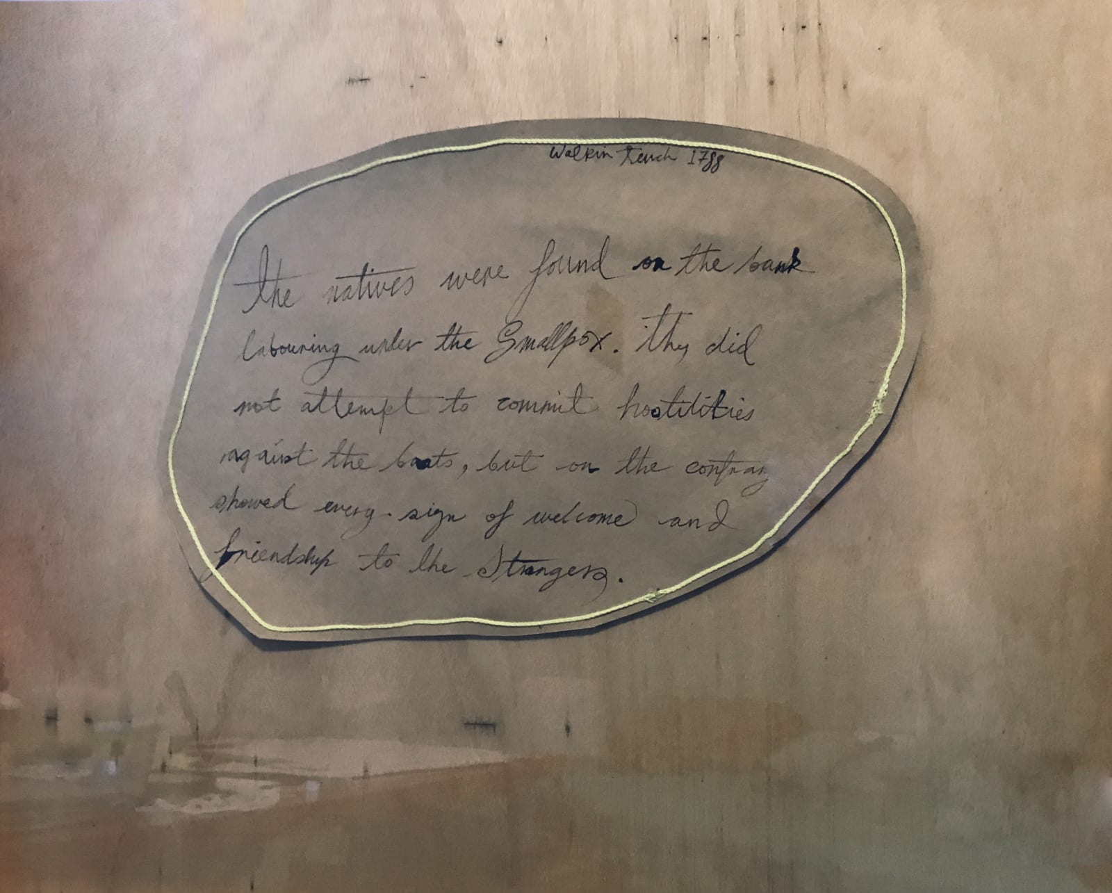 Joan Ross, Labouring under smallpox, 2019