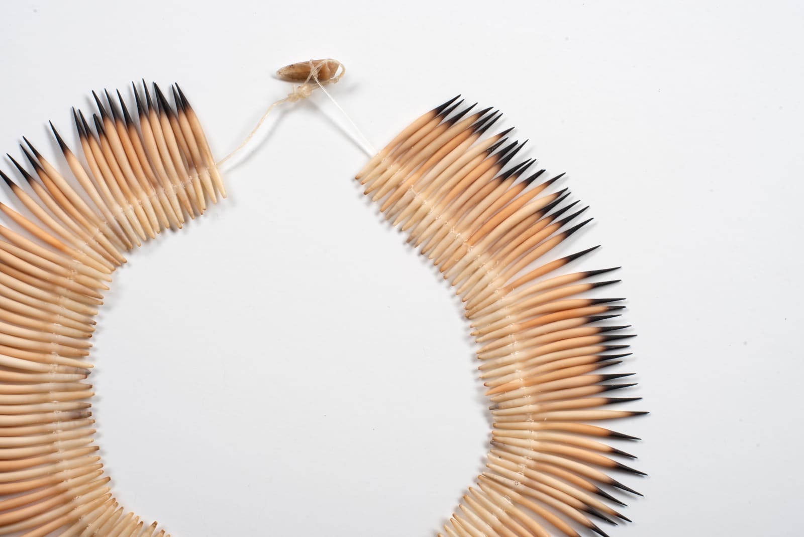 Aunty Jeanette James, palawa necklace - trimanya krakani ta (echidna at rest), 2023