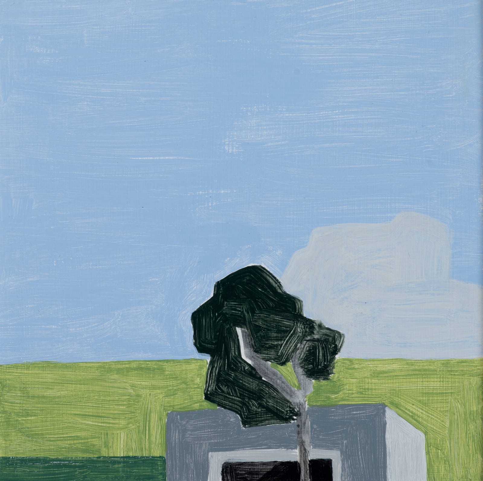 Neridah Stockley, Tree with shed, 2022