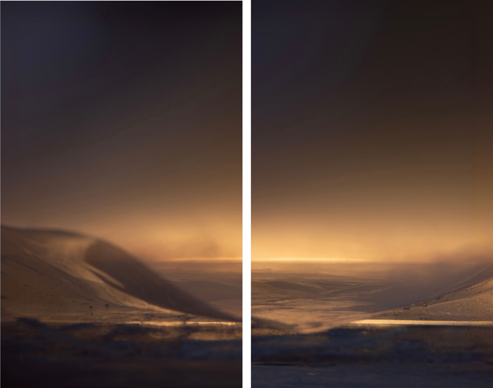 Rosie Hastie, Twilight's dance: ocean waves beneath sunset skies , 2024