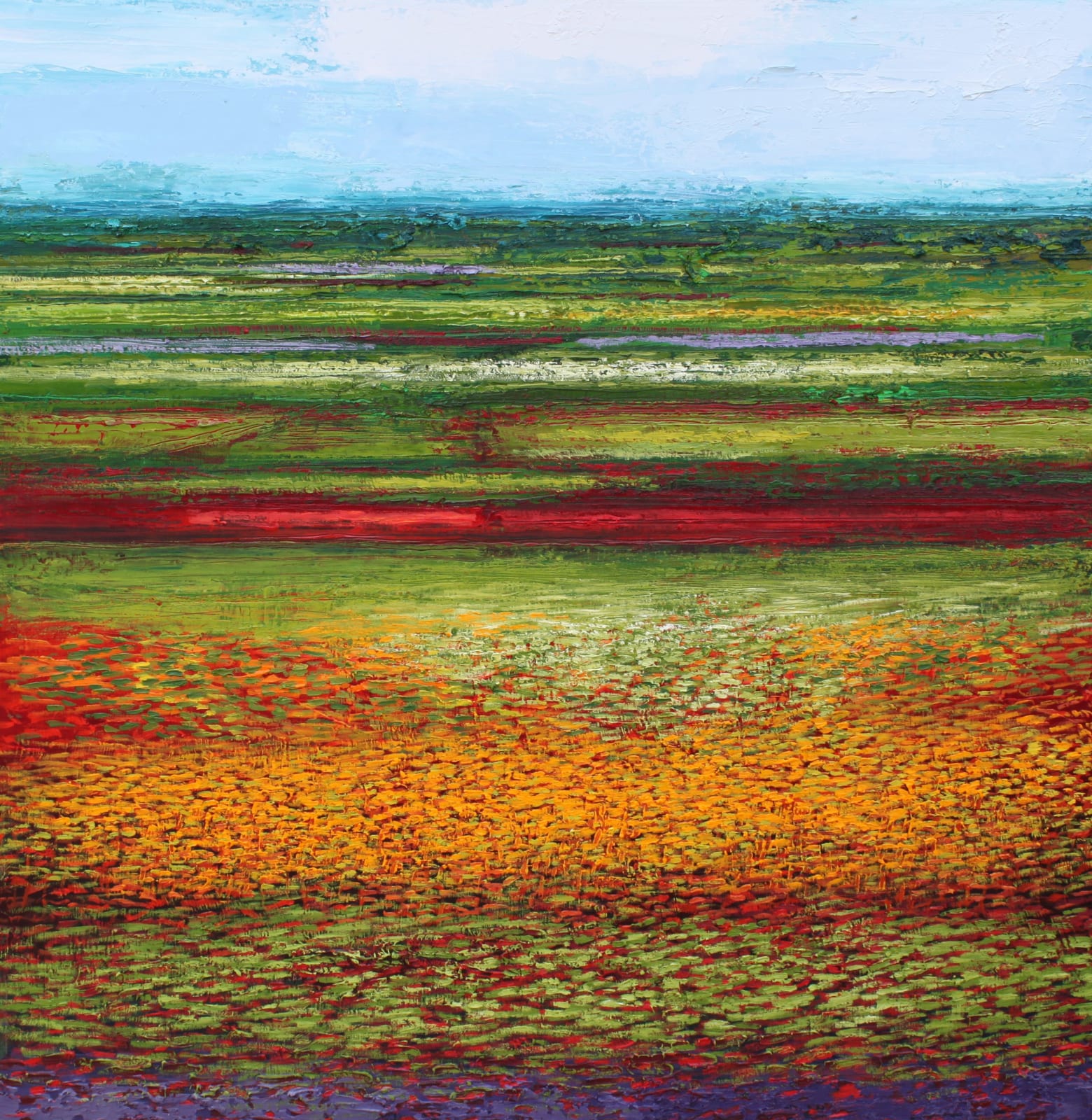 Patrick Grieve, View across to Moriarty late Spring sunshine, 2019