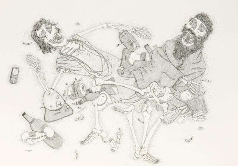 Tom O'Hern, Bone Bed 10 (man and woman), 2009