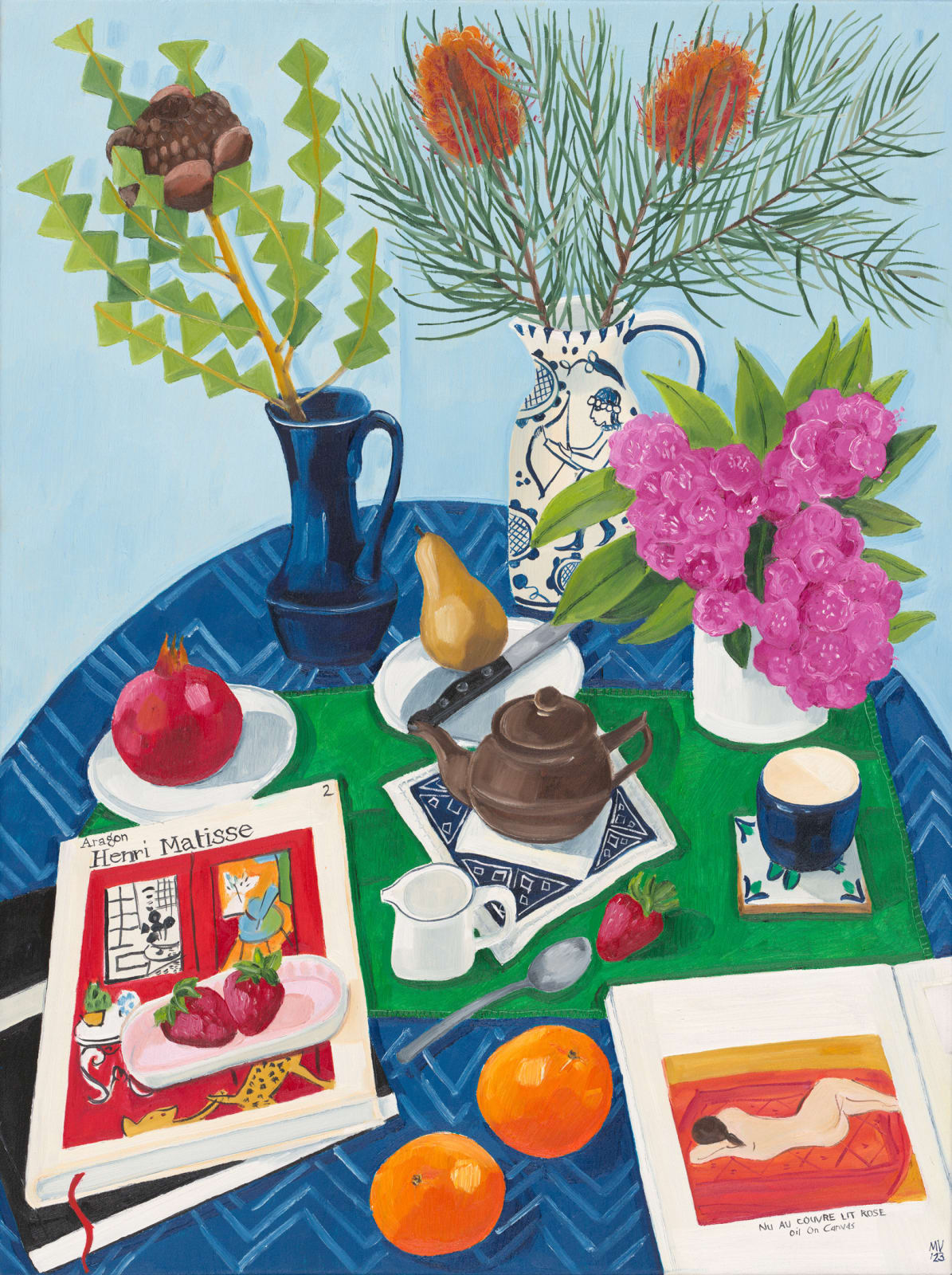 Melanie Vugich, A Slice of Life on Blue, 2023
