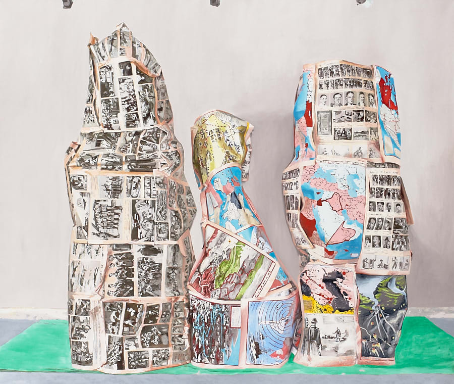 Amanda Davies, Argus History Painting (The Argus War Maps and The Life of Melbourne Shown in Weekly Snapshots), 2014