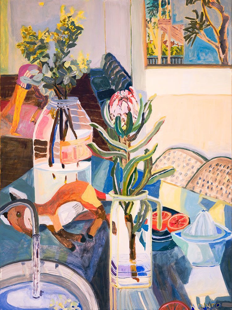 Amy Cuneo, Son’s Soft Fox at Breakfast Table, 2023