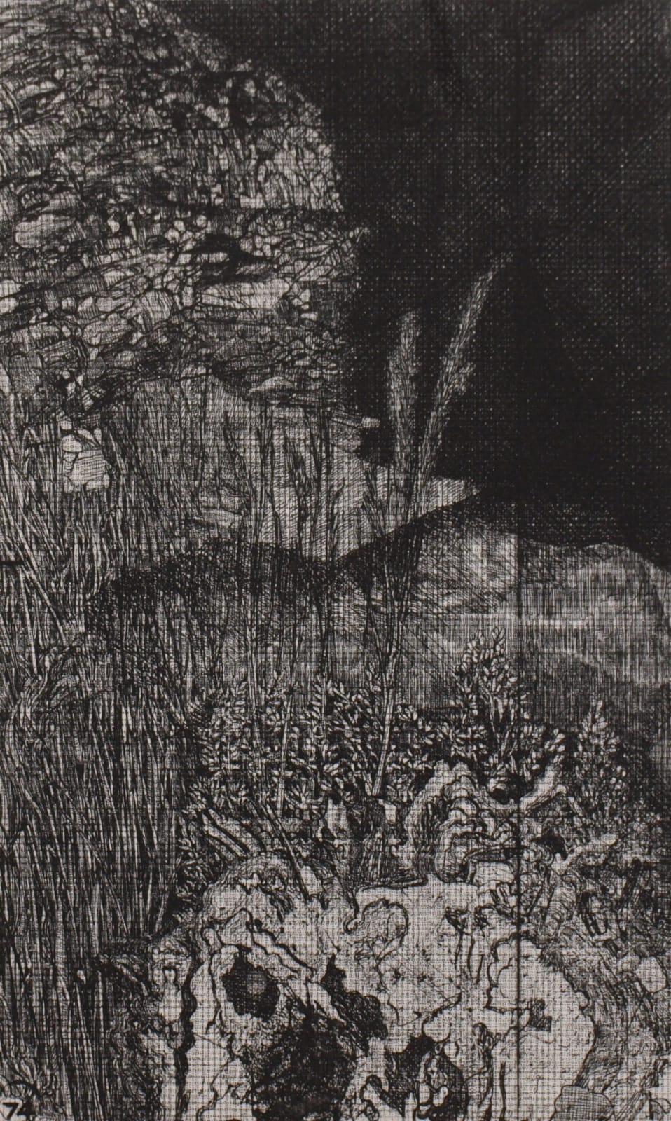 Raymond Arnold, Elsewhere World Fragment No 74 4th state, 2019