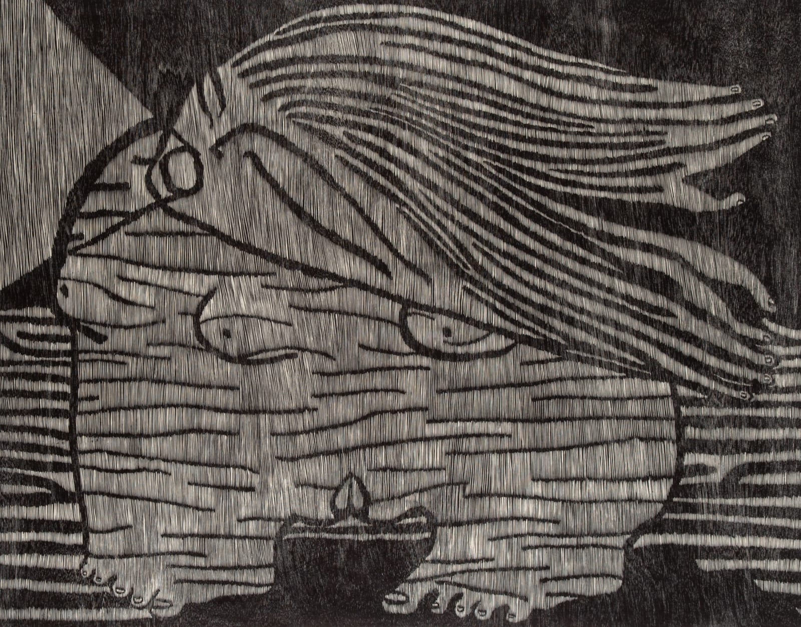 Michael Schlitz, A line from the angel of truth, 2025