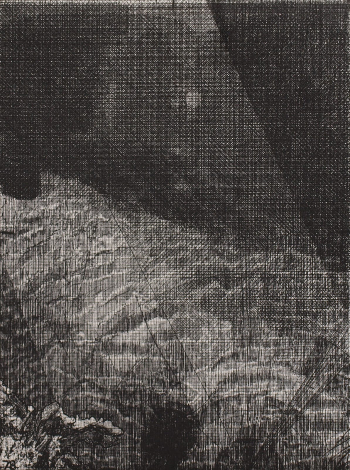 Raymond Arnold, Elsewhere World Fragment No 78 4th state, 2019