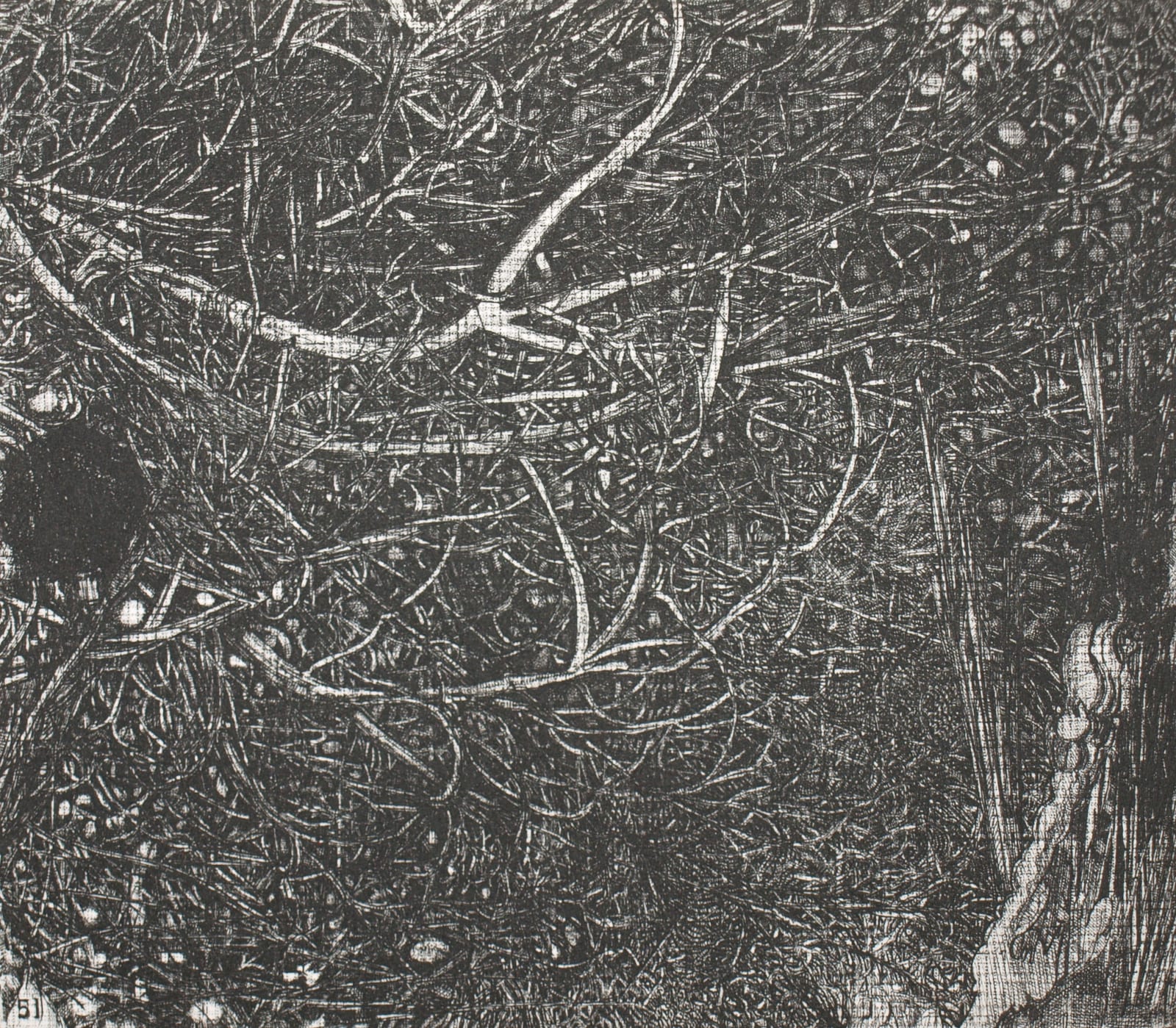 Raymond Arnold, Elsewhere World Fragment No 51 4th state, 2019