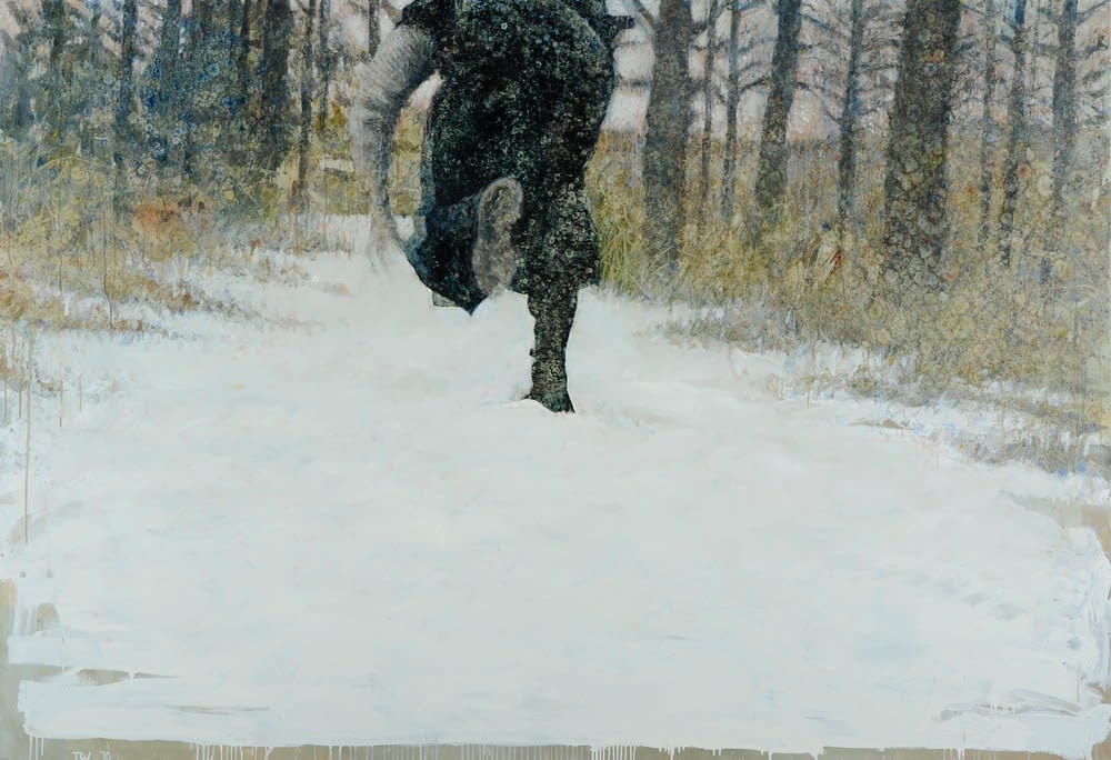 Thornton Walker, Running man in snow II, 2010