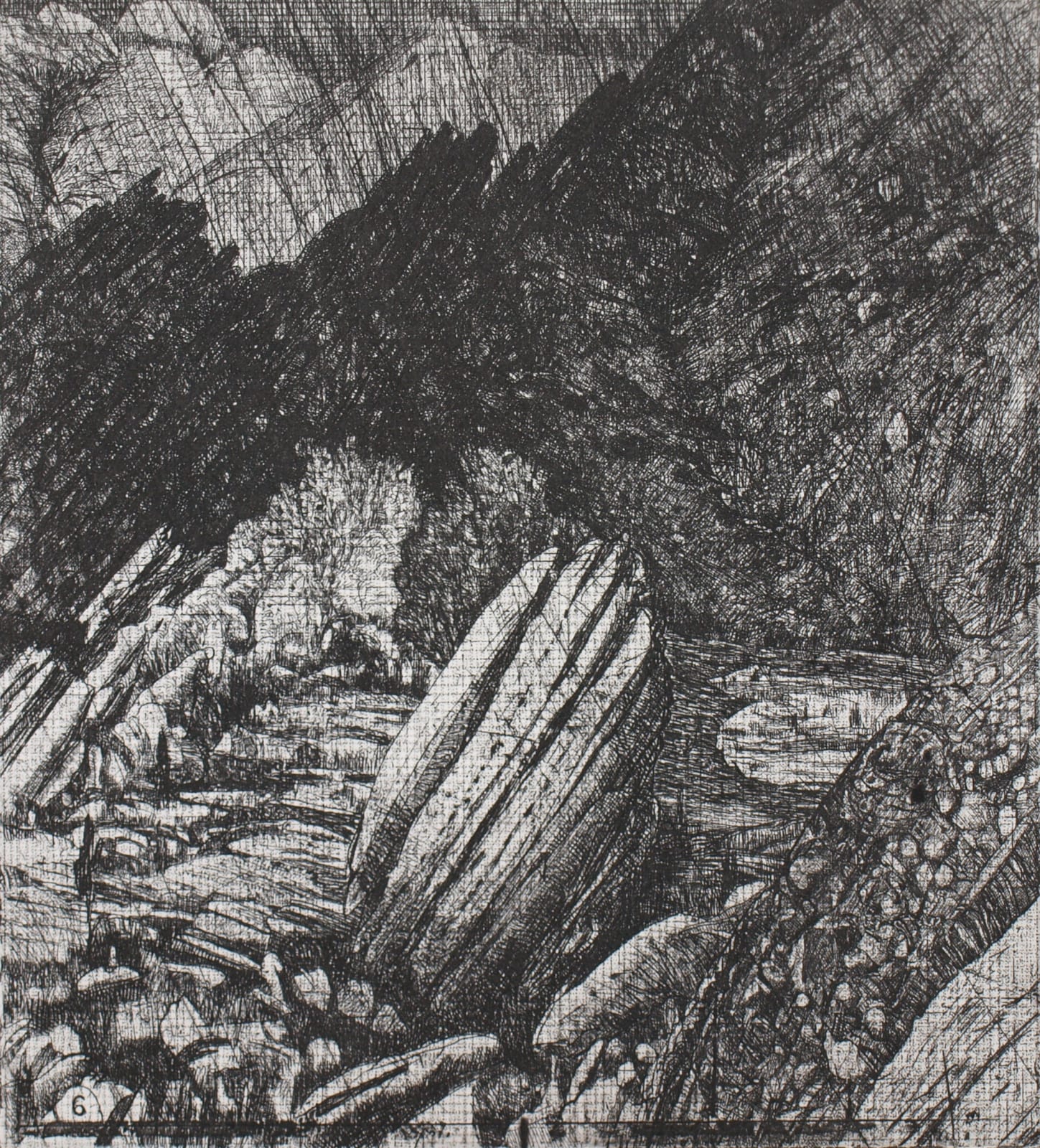 Raymond Arnold, Elsewhere World Fragment No 6 3rd state, 2019