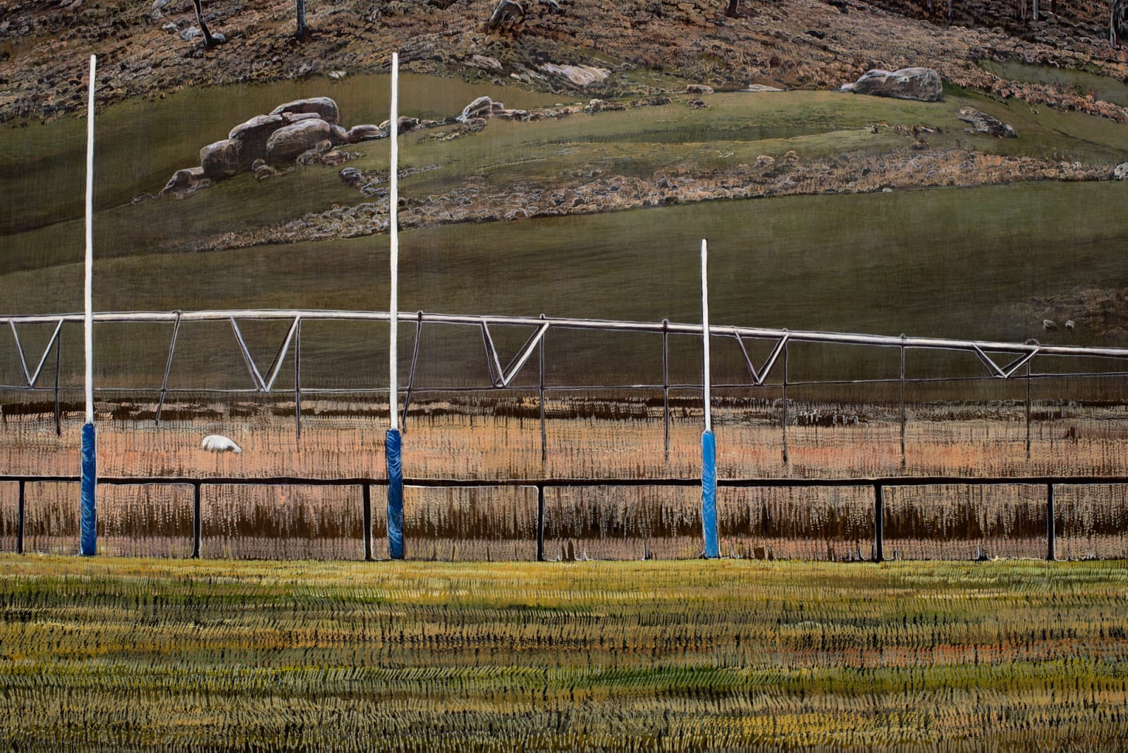 Stephanie Tabram, Grassroots (pivot and posts) , 2024