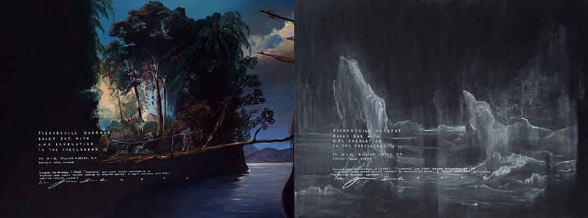 Peter James Smith, Pickersgill Harbour, Dusky Bay with H.M.S Resolution in the Foreground, 2011