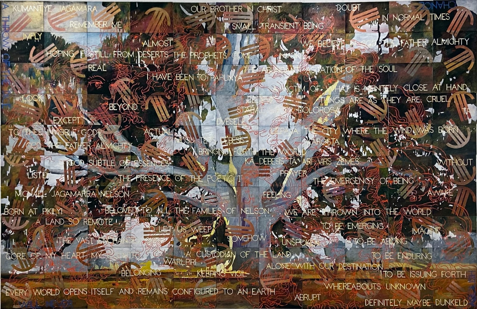 Imants Tillers, Requiem for Michael Nelson, 2021