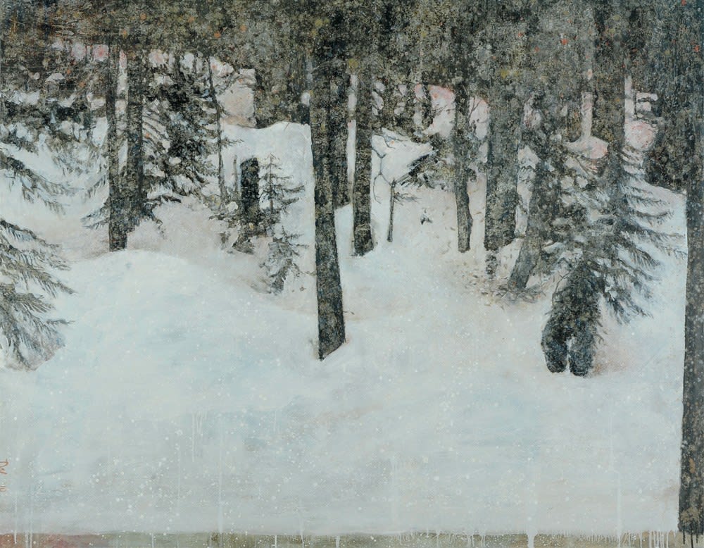 Thornton Walker, Hillside with snow, 2010
