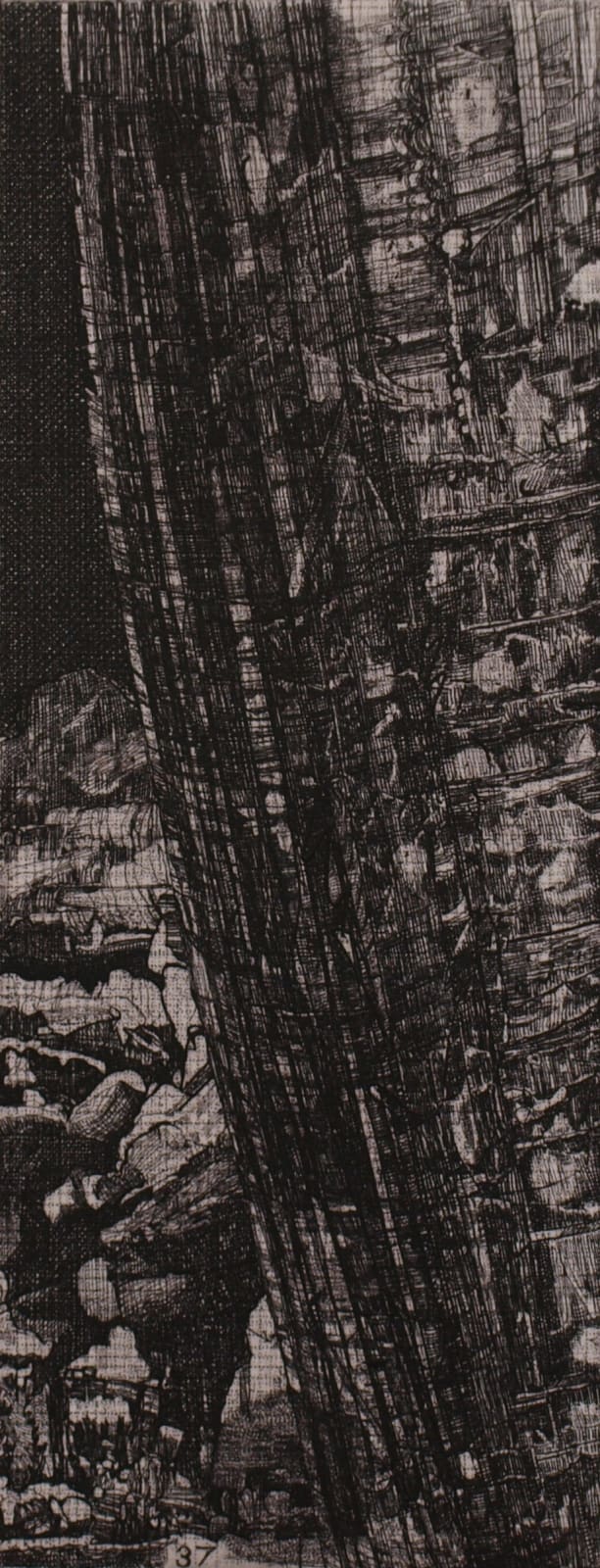 Raymond Arnold, Elsewhere World Fragment No 37 3rd state, 2019