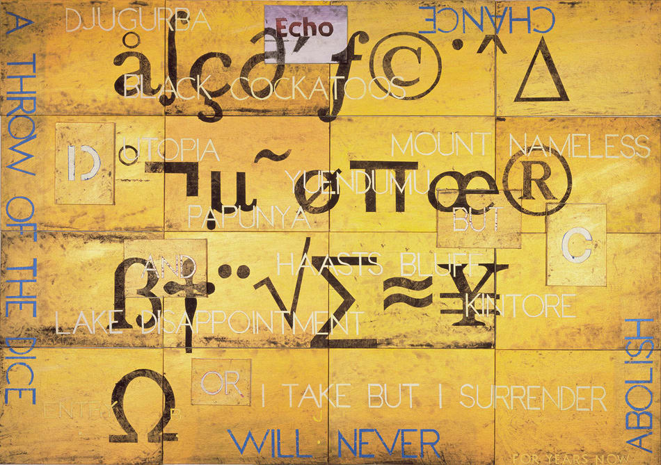 Imants Tillers, Nature Speaks : BJ, 2009