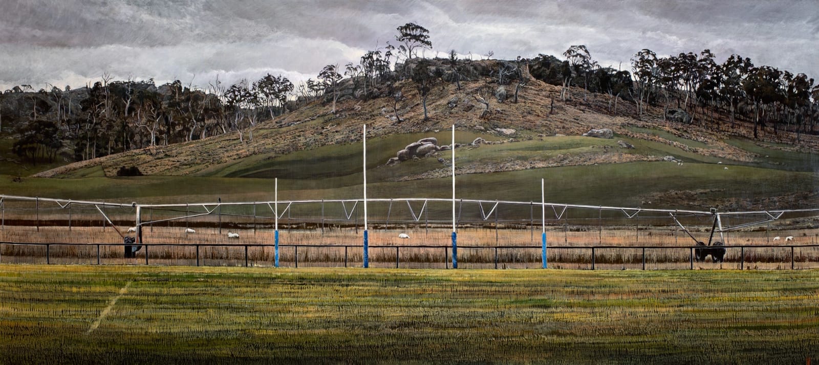 Stephanie Tabram, Grassroots (pivot and posts) , 2024