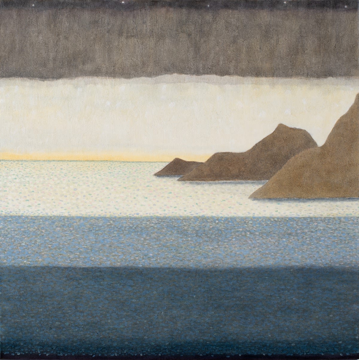 Tim Burns, My eye follows the ocean plane as it stretches out before me, and my mind follows it to the horizon, 2024