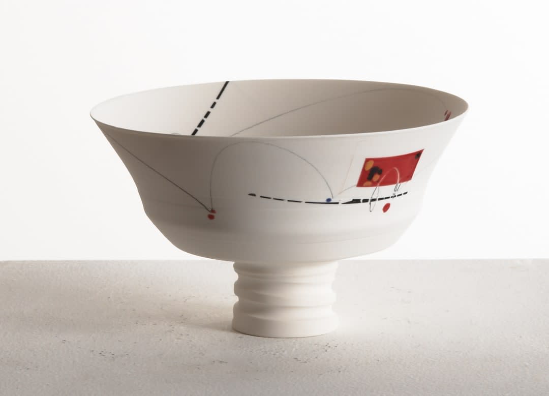 Victor Greenaway, Straight-sided bowl form on spiral base, 2013