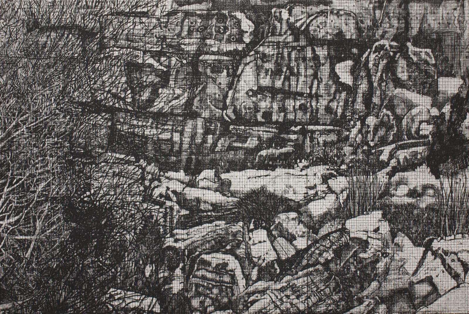 Raymond Arnold, Elsewhere World Fragment No 33 4th state, 2019