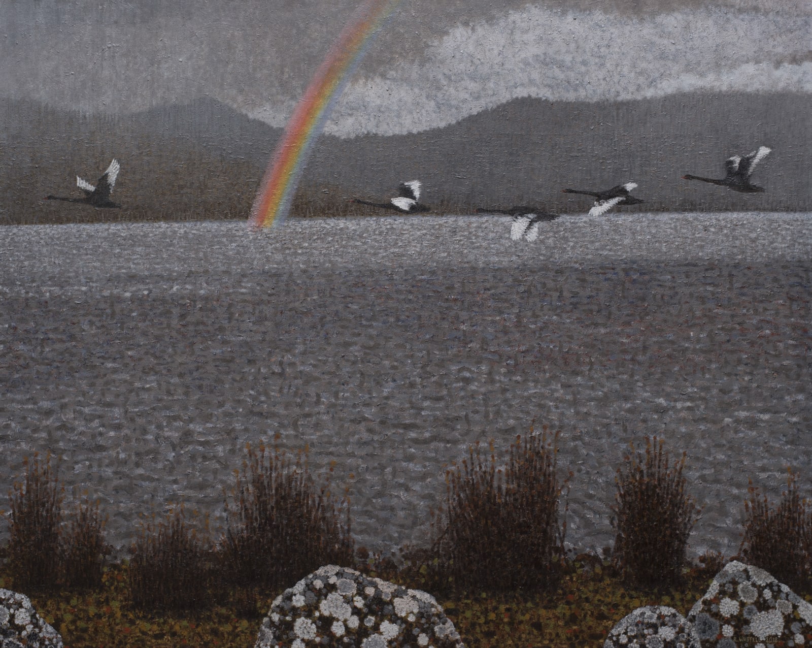 Richard Wastell, Spring Rain, Woods Lake, 2018