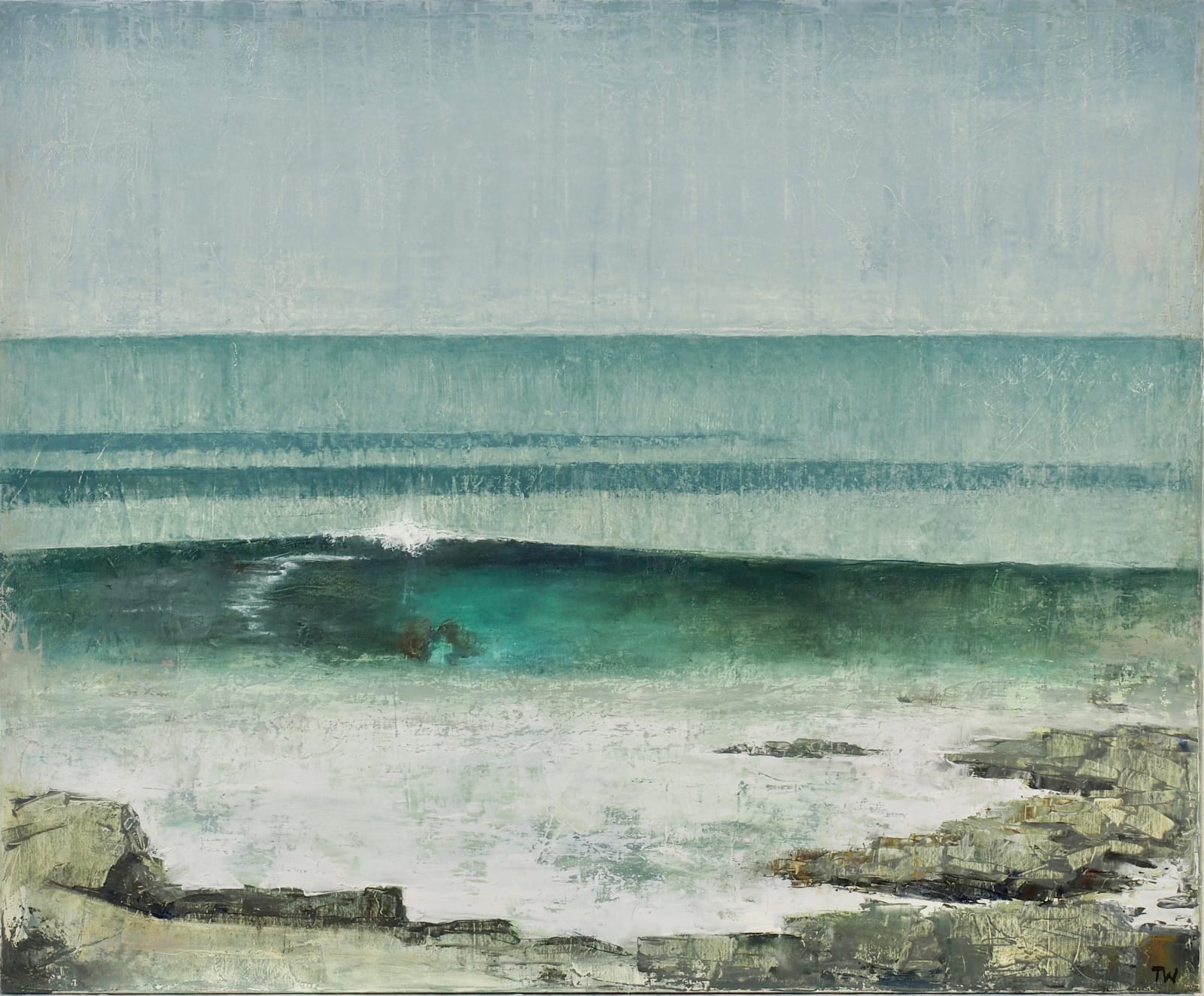 Thornton Walker, Wave study with rocks, 2019