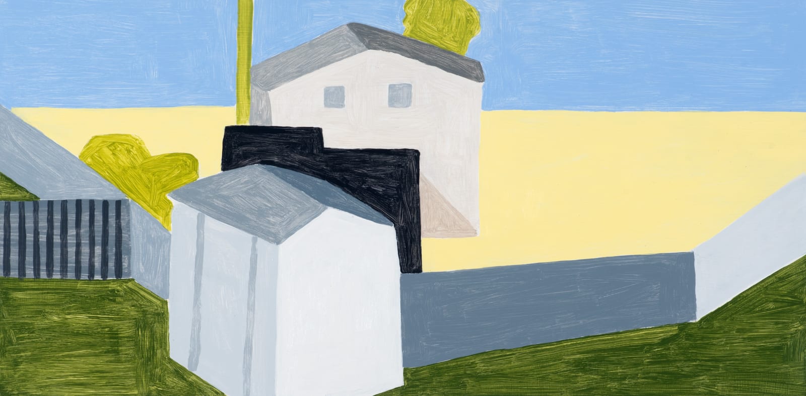 Neridah Stockley, Beach house with a shed, 2022