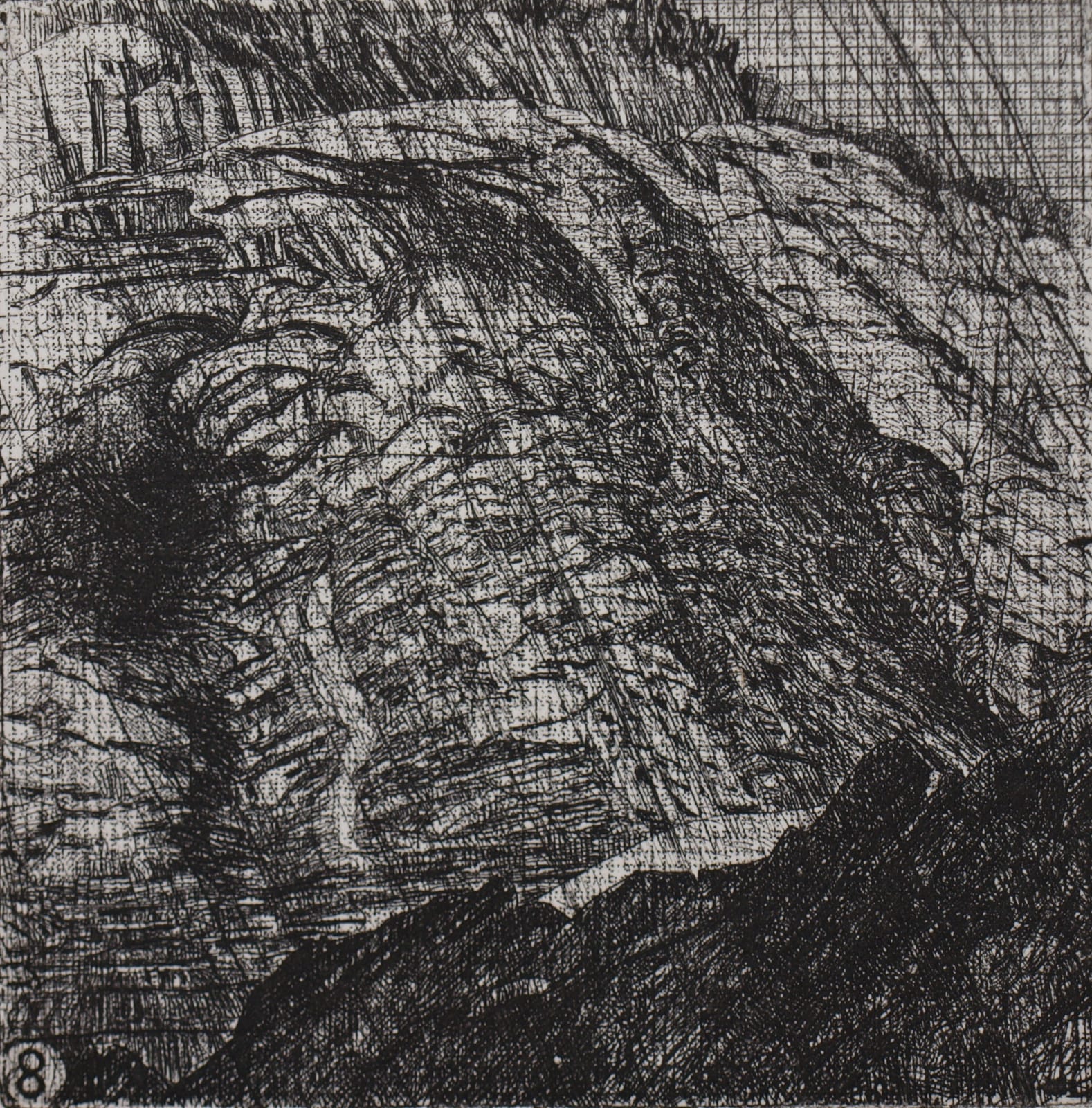 Raymond Arnold, Elsewhere World Fragment No 8 3rd state, 2019