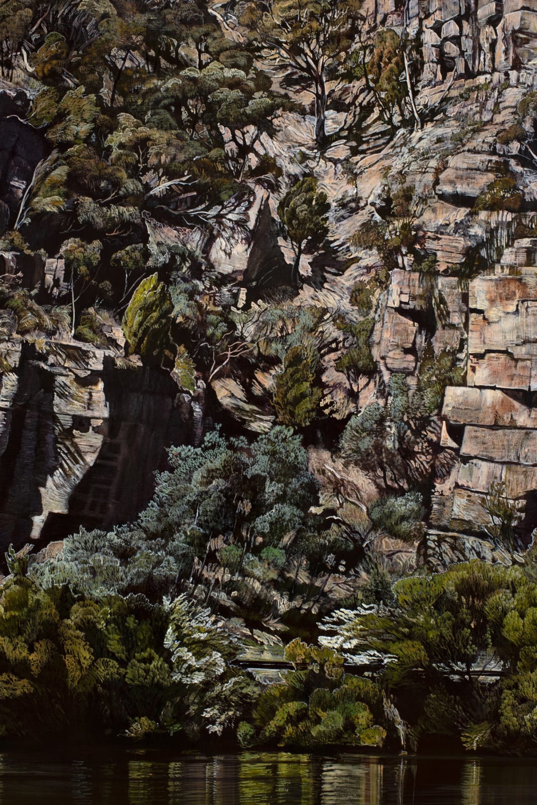 Stephanie Tabram, Afternoon in the Anthropocene, River Derwent, New Norfolk, 2024