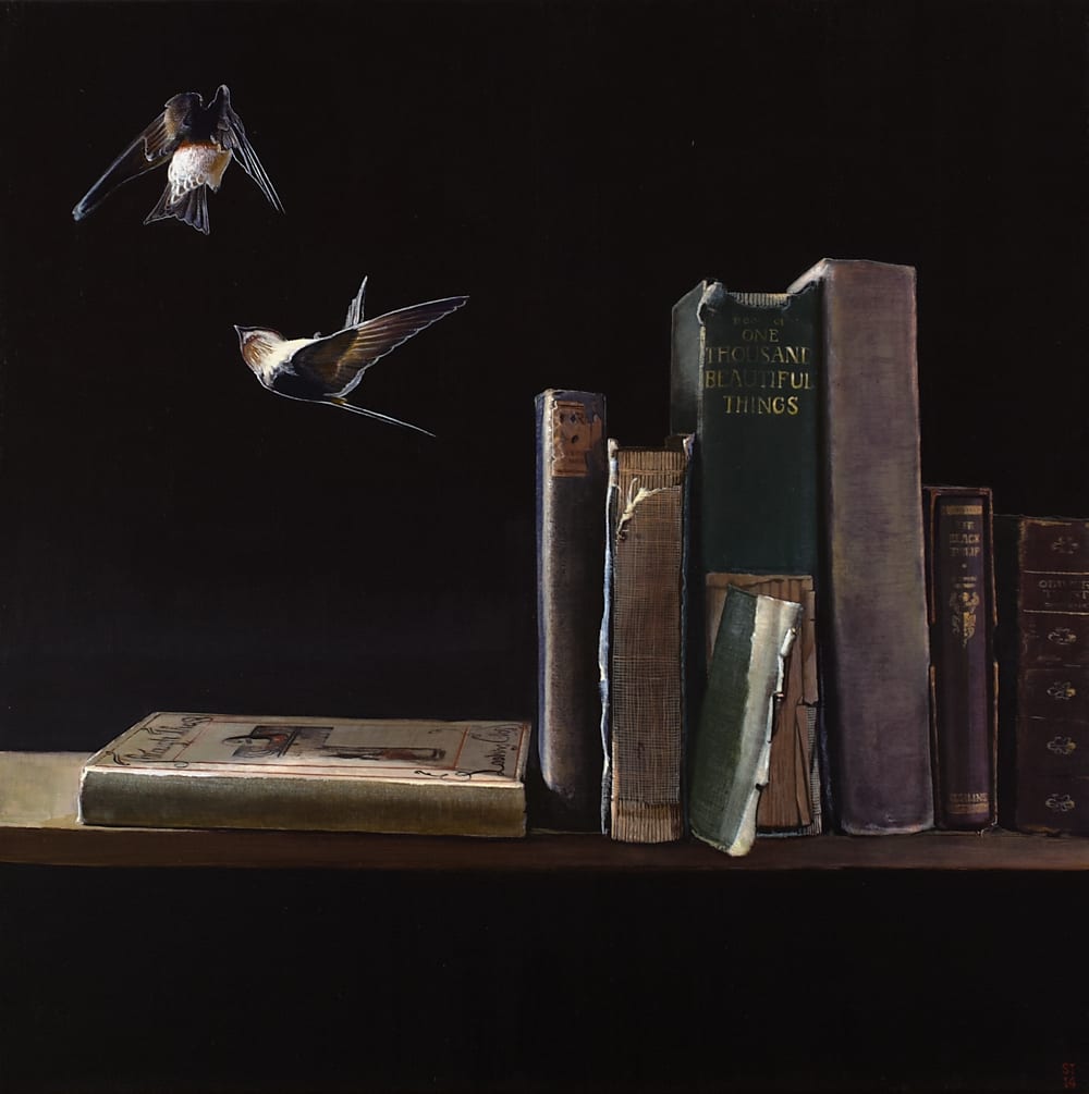 Stephanie Tabram, House Martins in a forgotten room, 2014