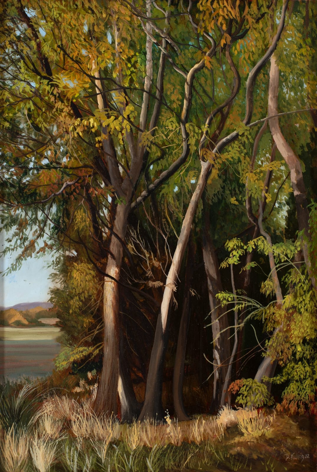 David Keeling, In the rough, 1st hole, Ratho, 2022