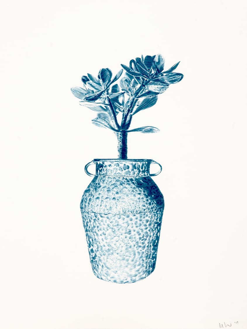 Matt Coyle, Blue Vase with Flower, 2015